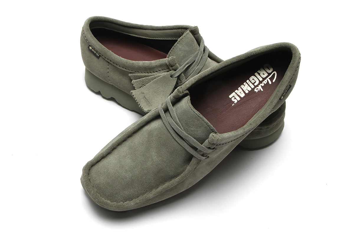 Women's Wallabee GTX Khaki/Green Suede – Premier