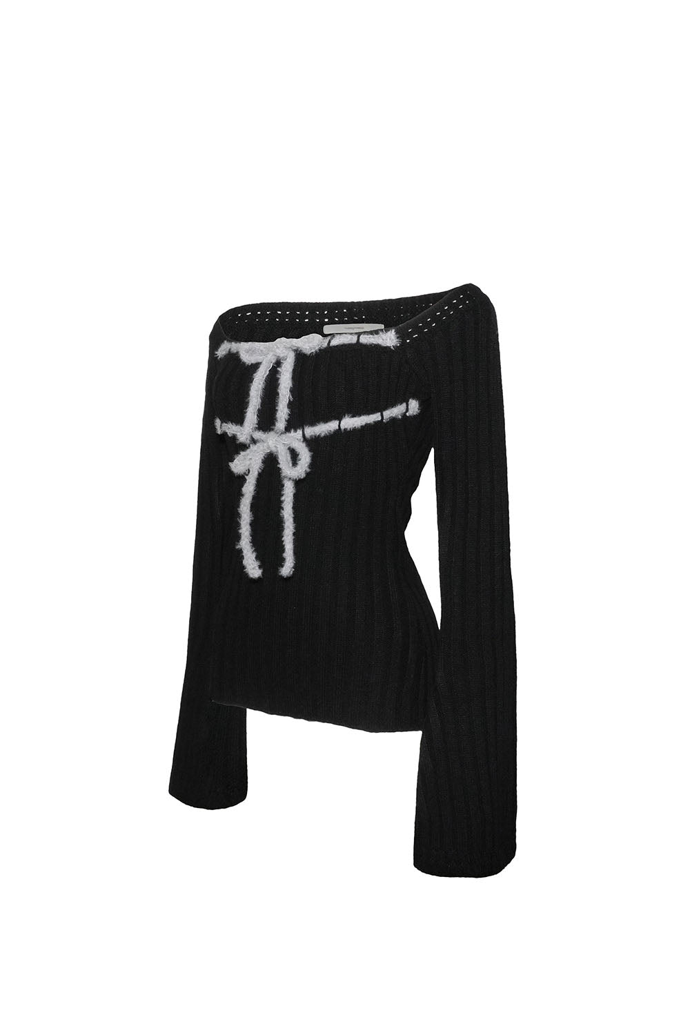 THEREDTHREAD / ザレッドスレッド】S rib knit tops ribbon