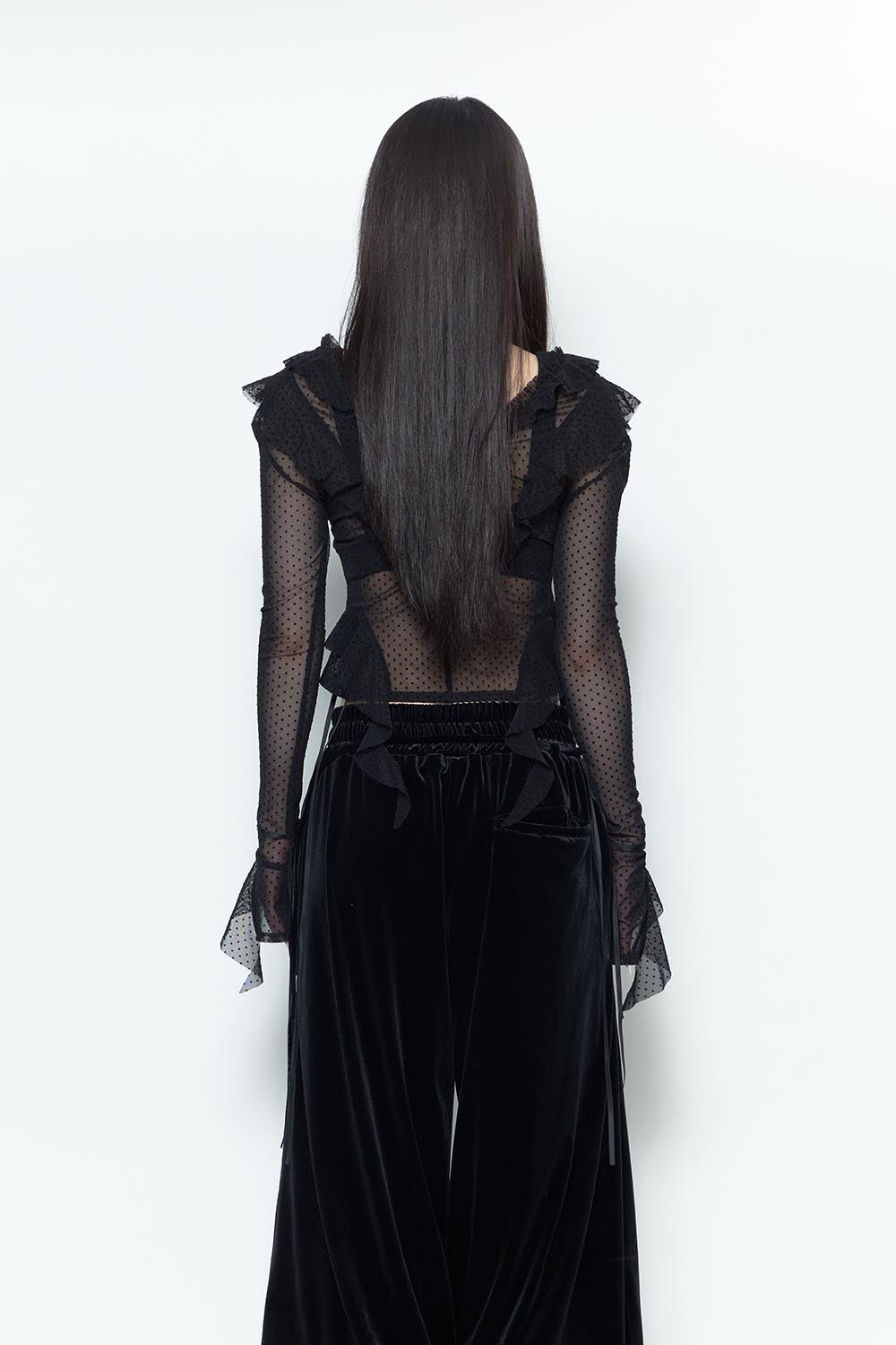 THEREDTHREAD / ザレッドスレッド】S dot flow frill tops