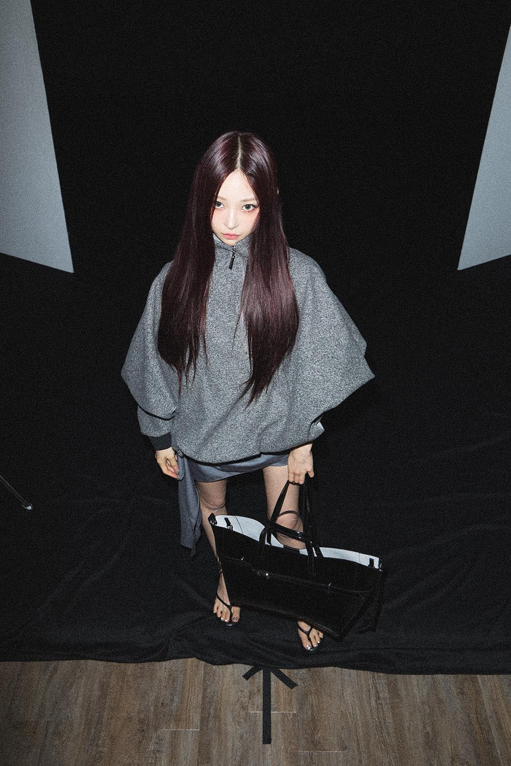 THEREDTHREAD / ザレッドスレッド】S heart tote bag large (enamel)