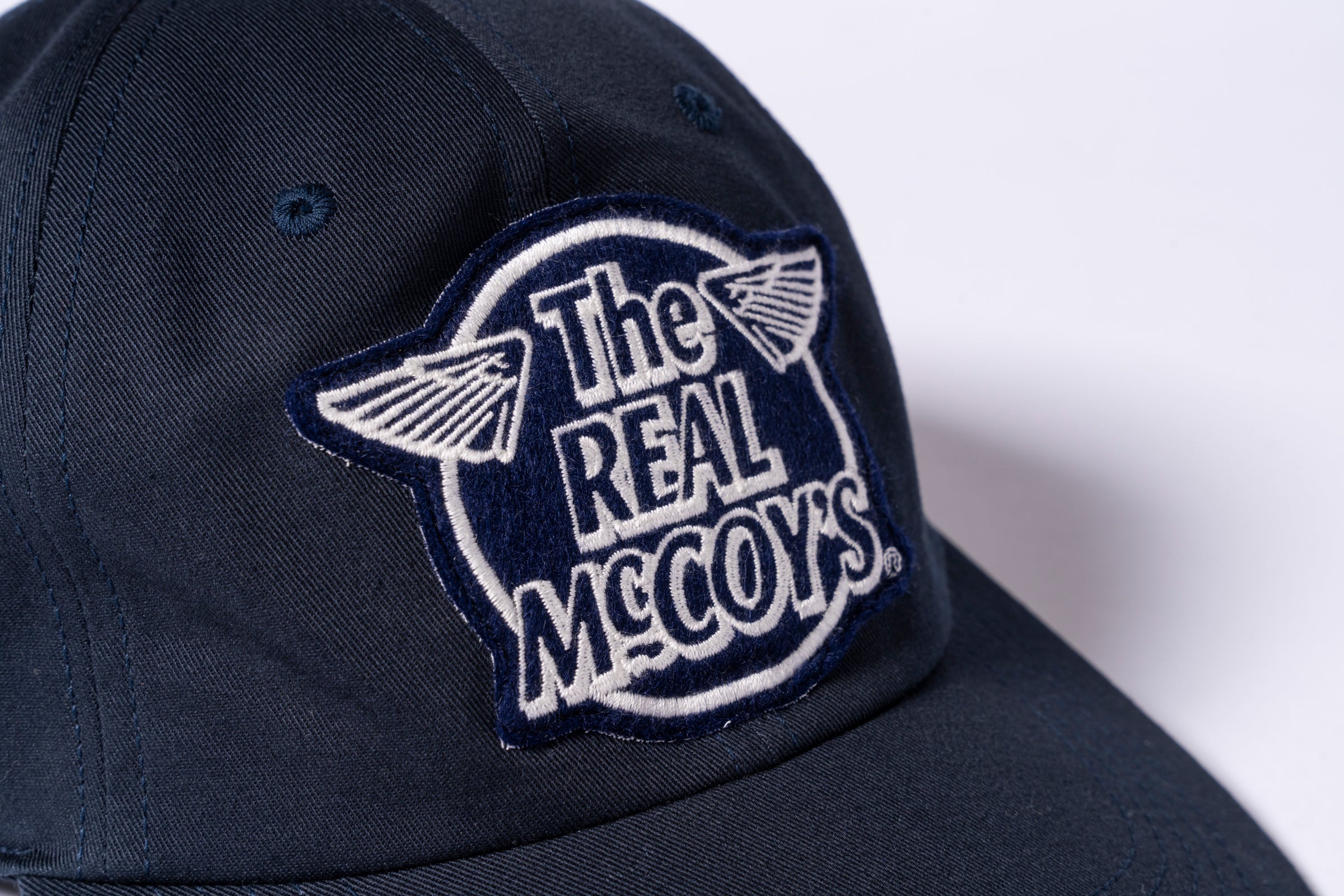 THE REAL McCOY'S LOGO BASEBALL CAP 'WHITE LOGO' – The Real McCoy's
