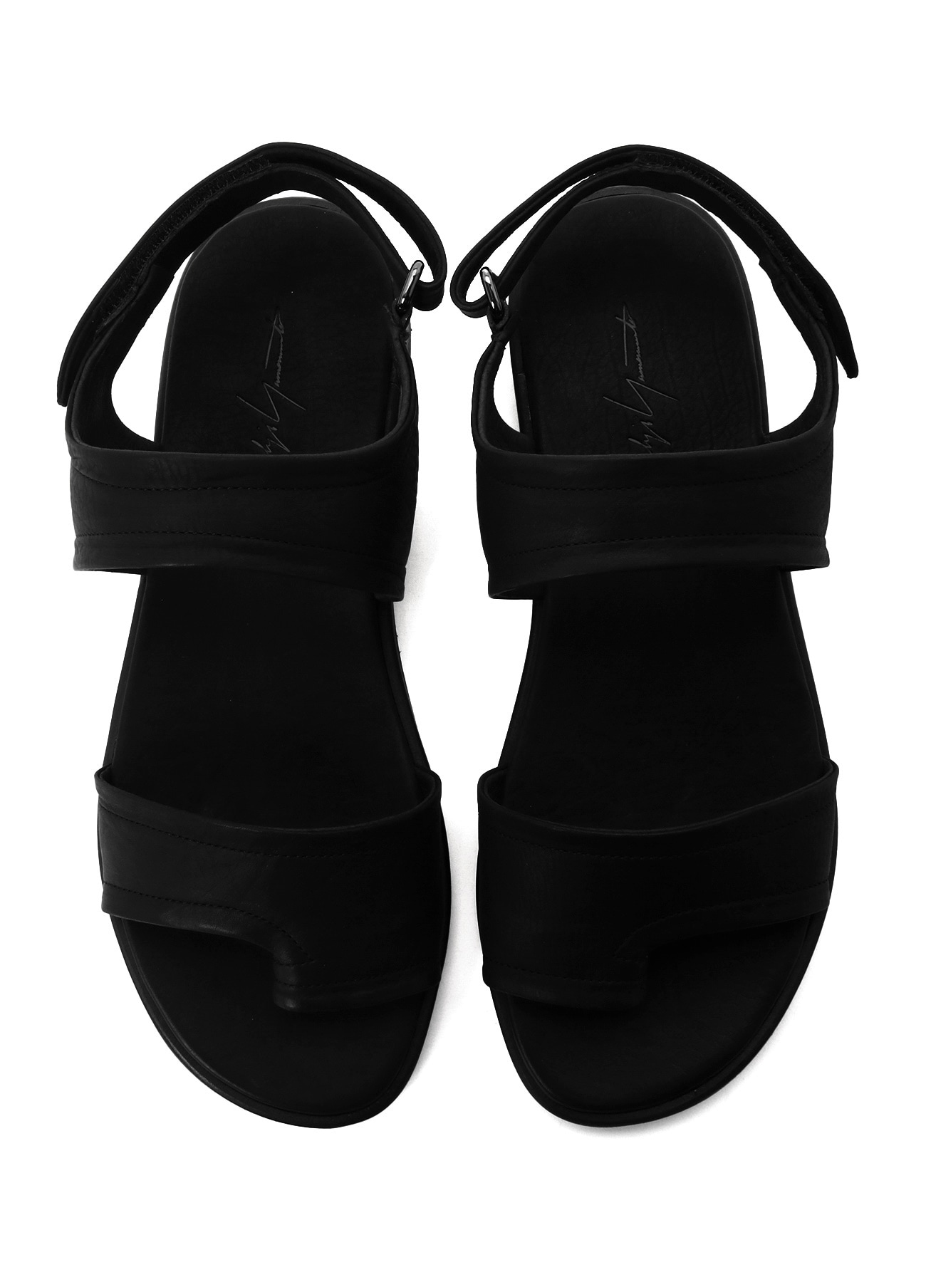 MATT OIL CALF BACK STRAP SANDALS(24.5 Black): Yohji Yamamoto｜THE
