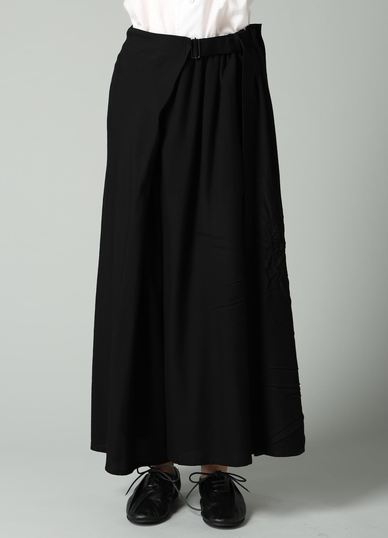 Ry/C SERGE R WRAP SKIRT PANTS B(XS Black): Yohji Yamamoto｜THE