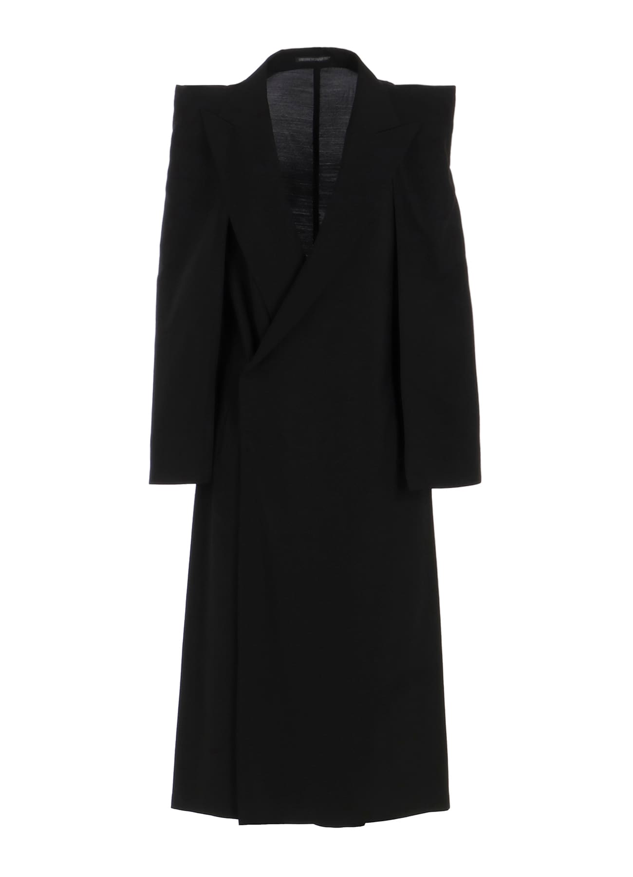 Cu/W HIGH TWISTED GABARDINE BOX SILHOUETTE COAT(XS Black): Vintage
