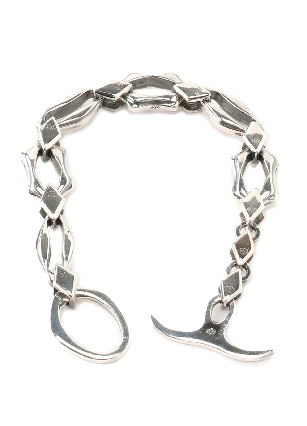 SILVER 950 ANCHOR BRACELET(FREE SIZE Silver): GOTHIC YOHJI
