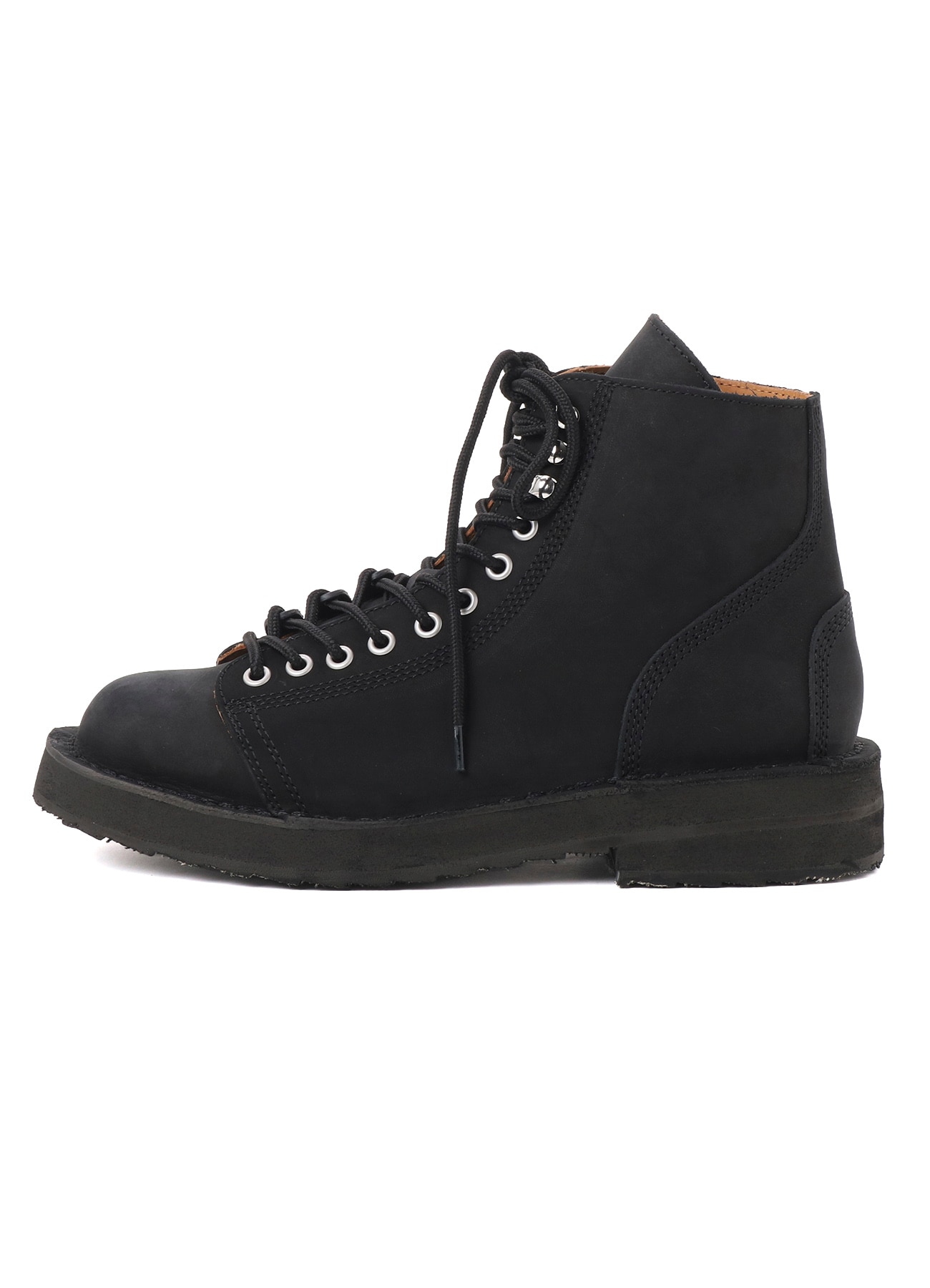MAT SMOOTH LEATHER ZIP BIKER BOOTS(25 Black): Yohji Yamamoto POUR