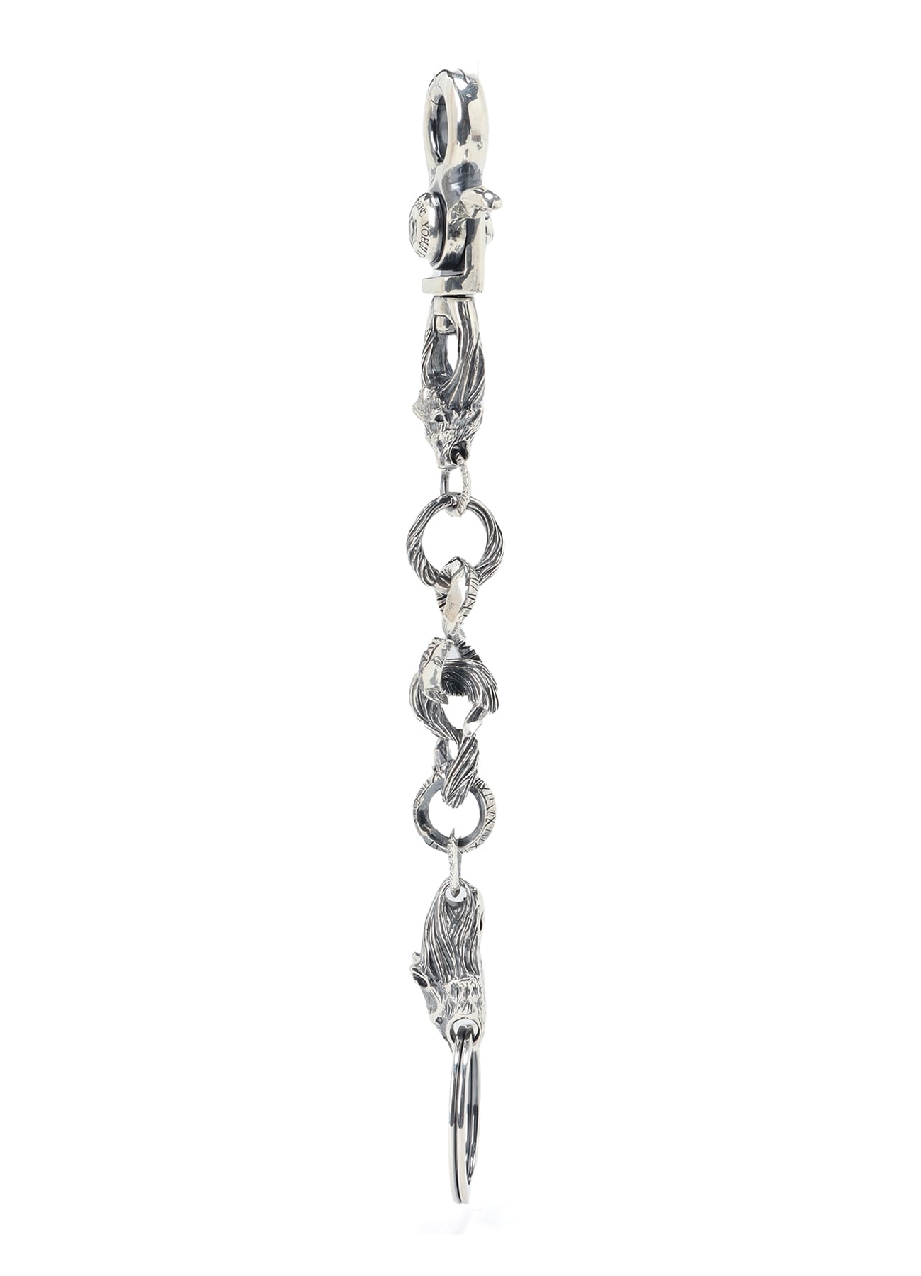 SILVER 950 WOLF KEYCHAIN(FREE SIZE Silver): GOTHIC YOHJI YAMAMOTO