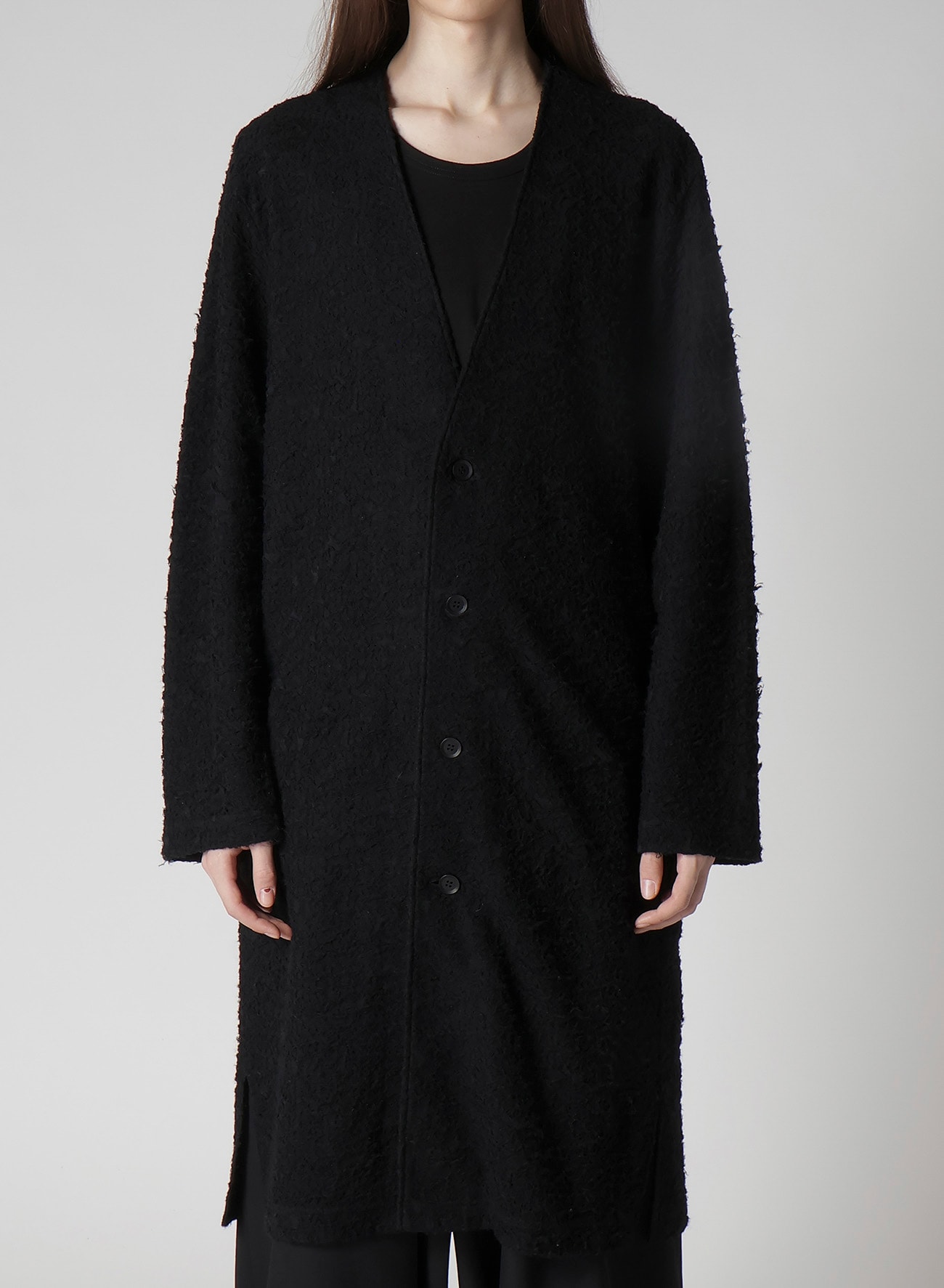 1/60 DOUBLE JACQUARD LONG CARDIGAN(FREE SIZE Black): Soldes｜THE