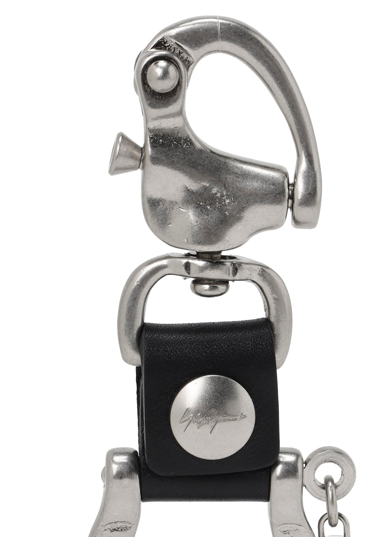 BRASS/IRON YY SIGNATURE CARABINER(FREE SIZE Black): Yohji Yamamoto