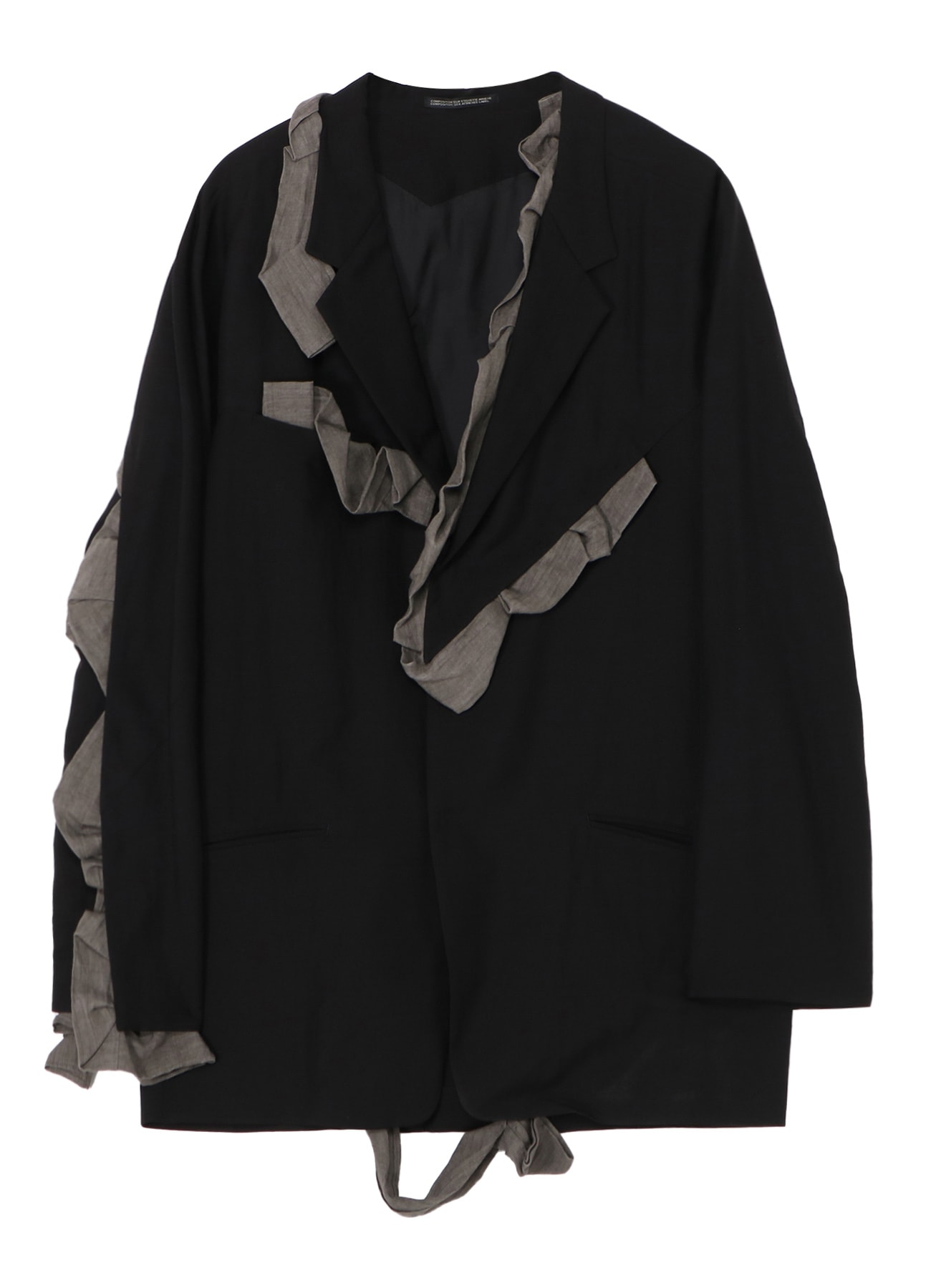 W/RY HARD TWISTED GABARDINE BACK PT JACKET(S Black): Vintage｜THE