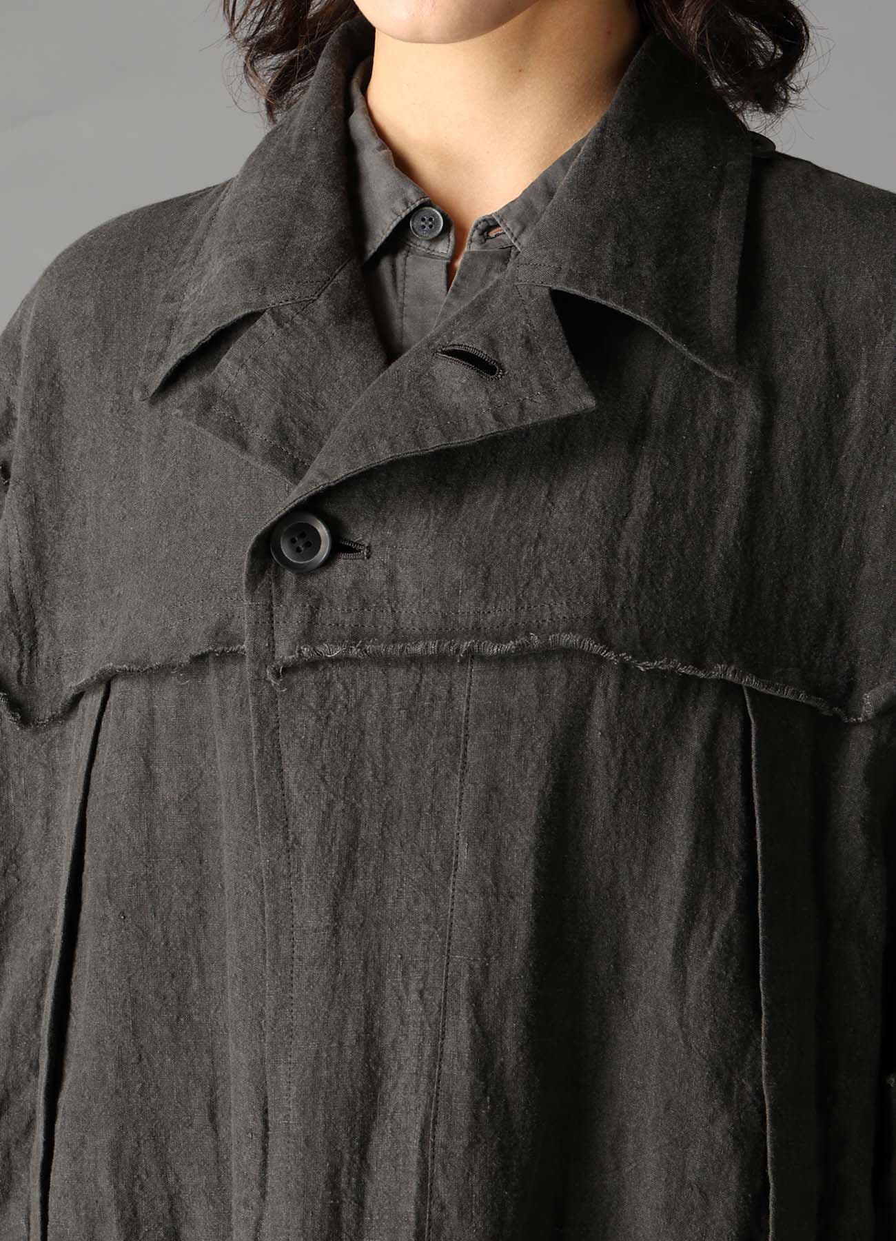 INK DYED LAWN HOODED COAT(S Gray): LIMI feu｜THE SHOP YOHJI YAMAMOTO