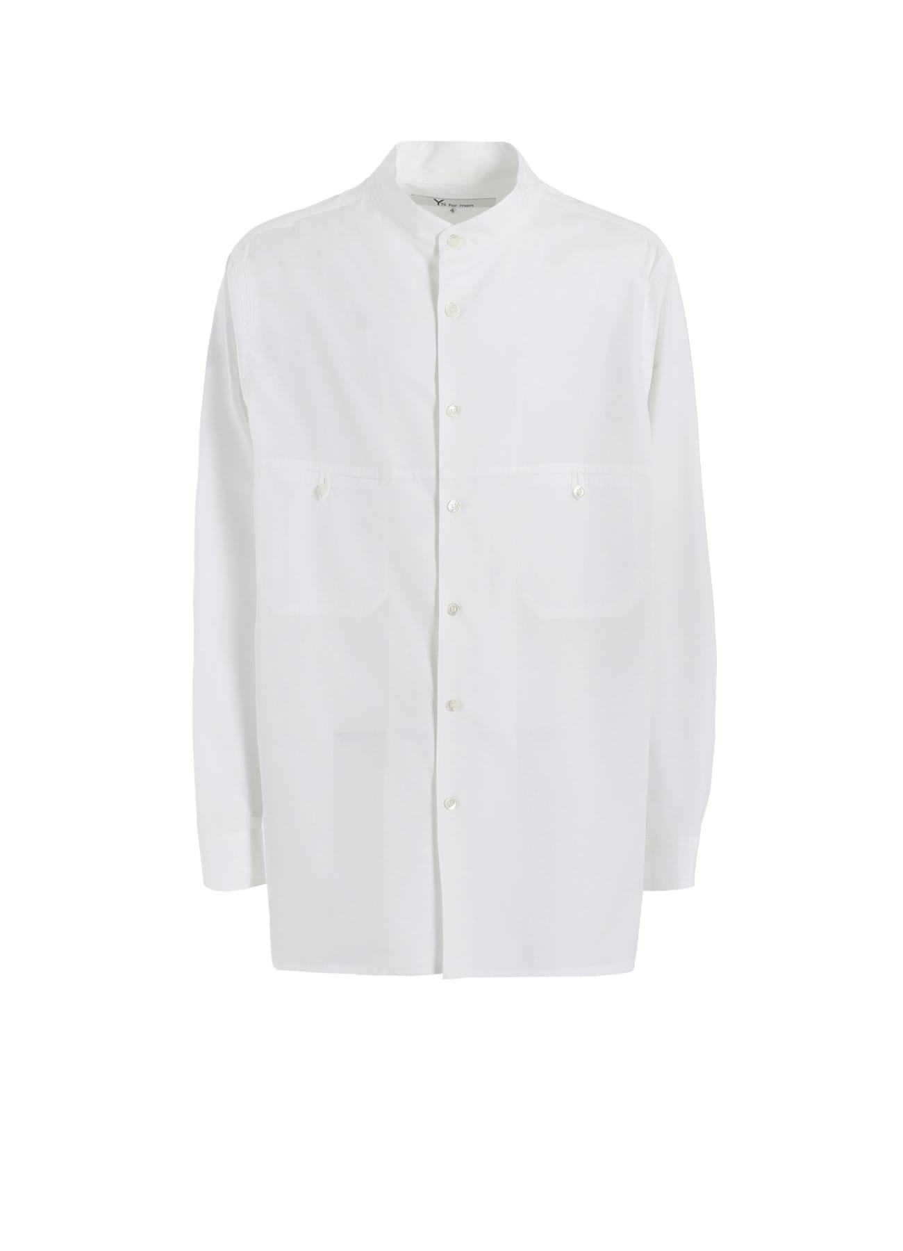 100/2 BROAD PANEL STAND COLLAR SHIRT(S White): Soldes｜THE SHOP