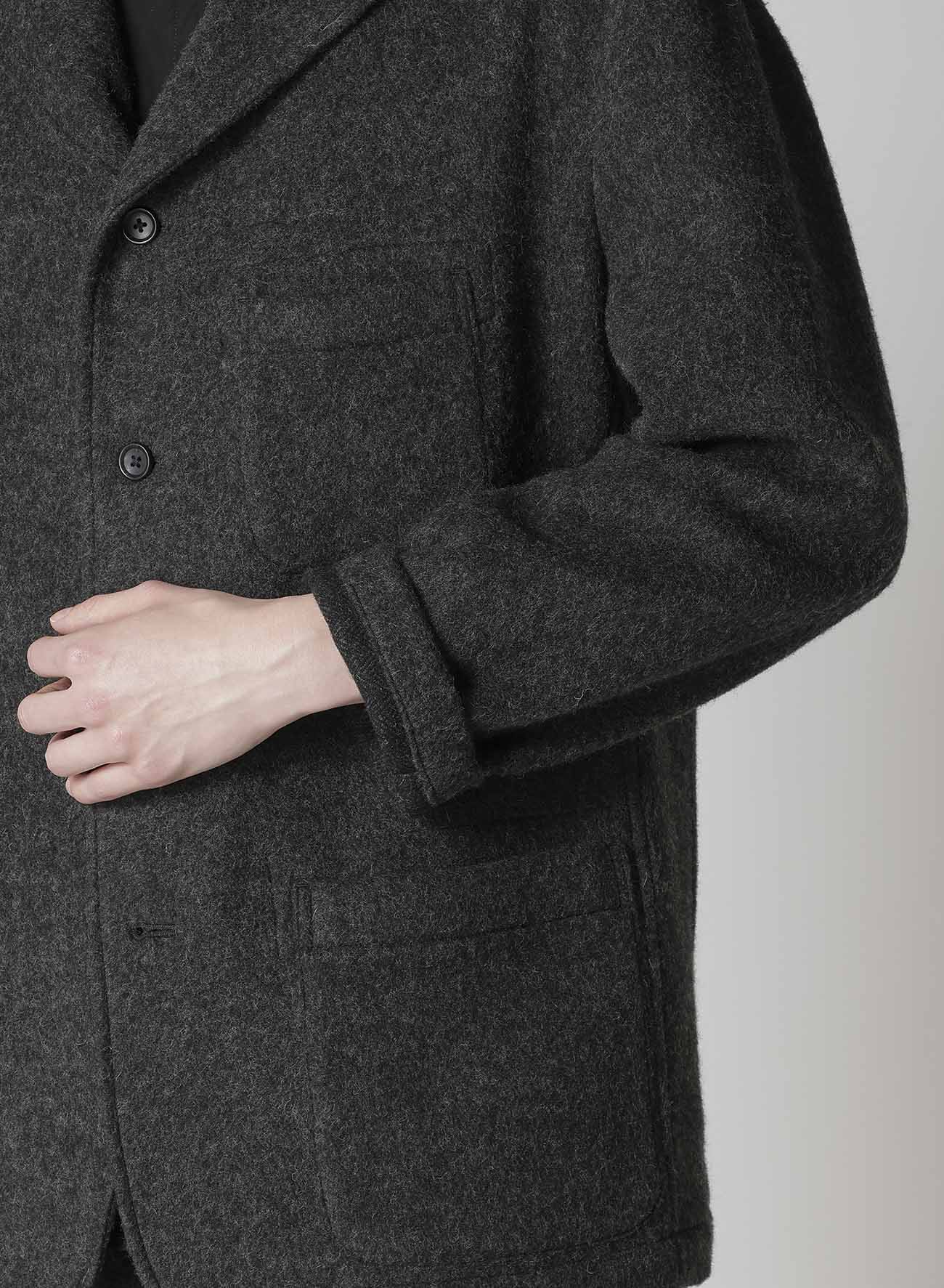 Y's for men × MASSES】WOOL HERRINGBONE JACKET(S Black): Y's for