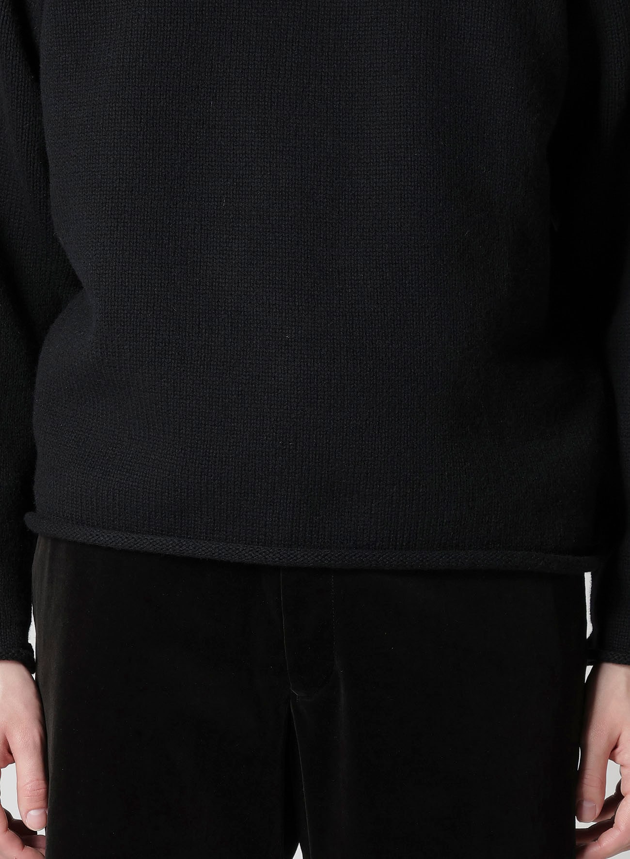 Y's for men × MASSES】WOOL SINGLE STITCH MOCK NECK PULLOVER(FREE