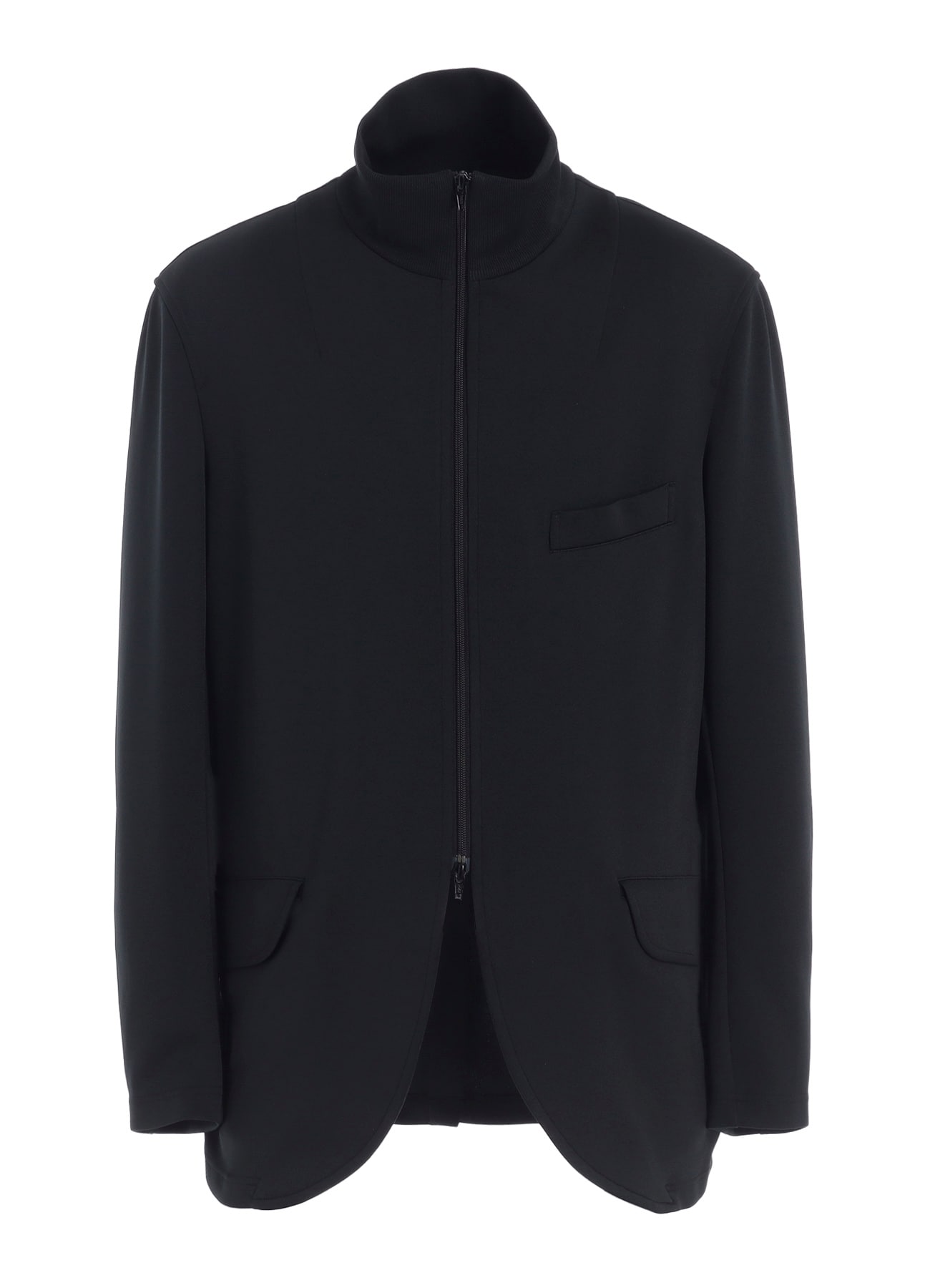PE/SMOOTH ZIPPER THREAD TURTLE NECK JACKET(M Black): S'YTE｜THE