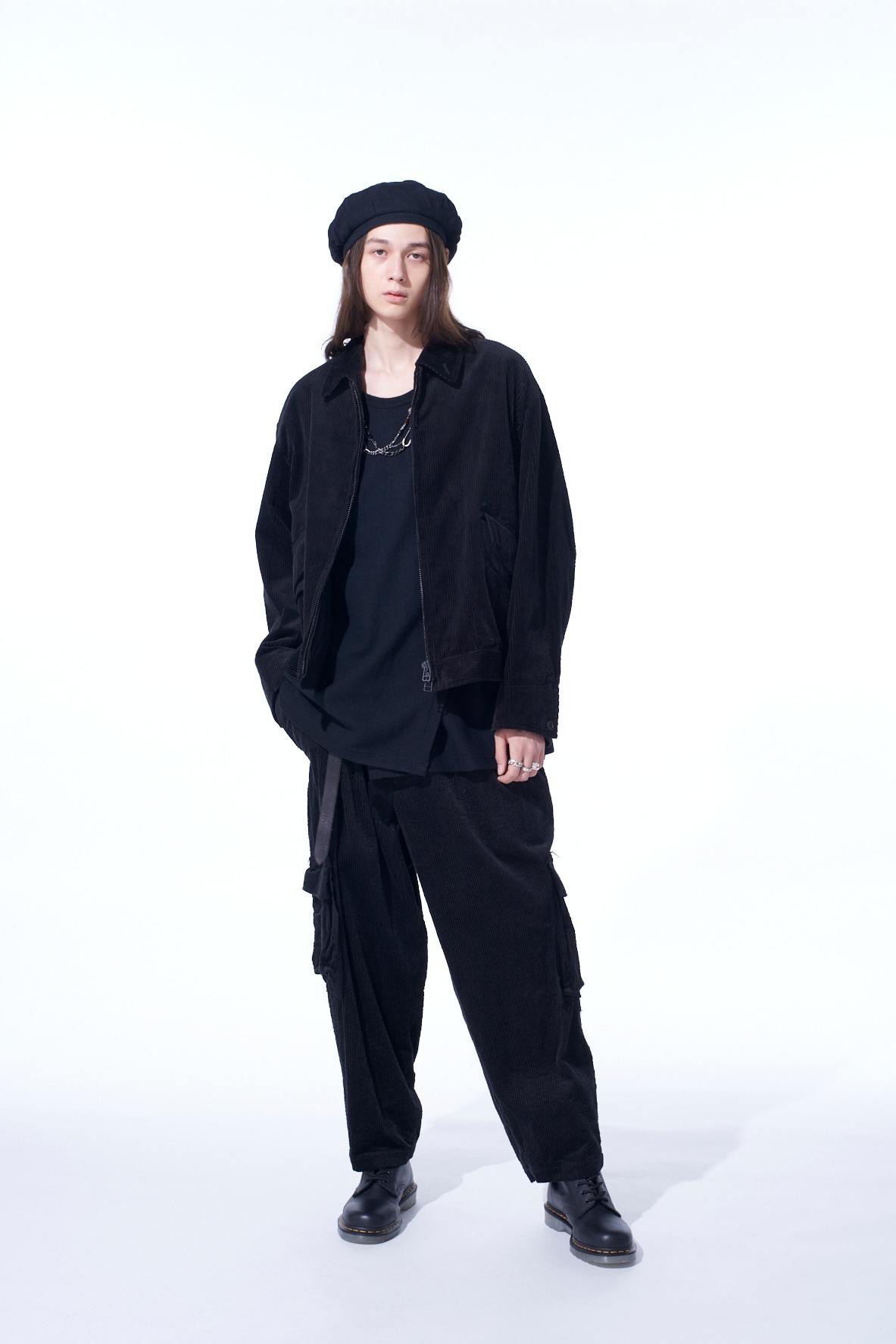 6W SOCCER CORDUROY OVERSIZED ZIPPER BLOUSON(M Black): S'YTE｜THE