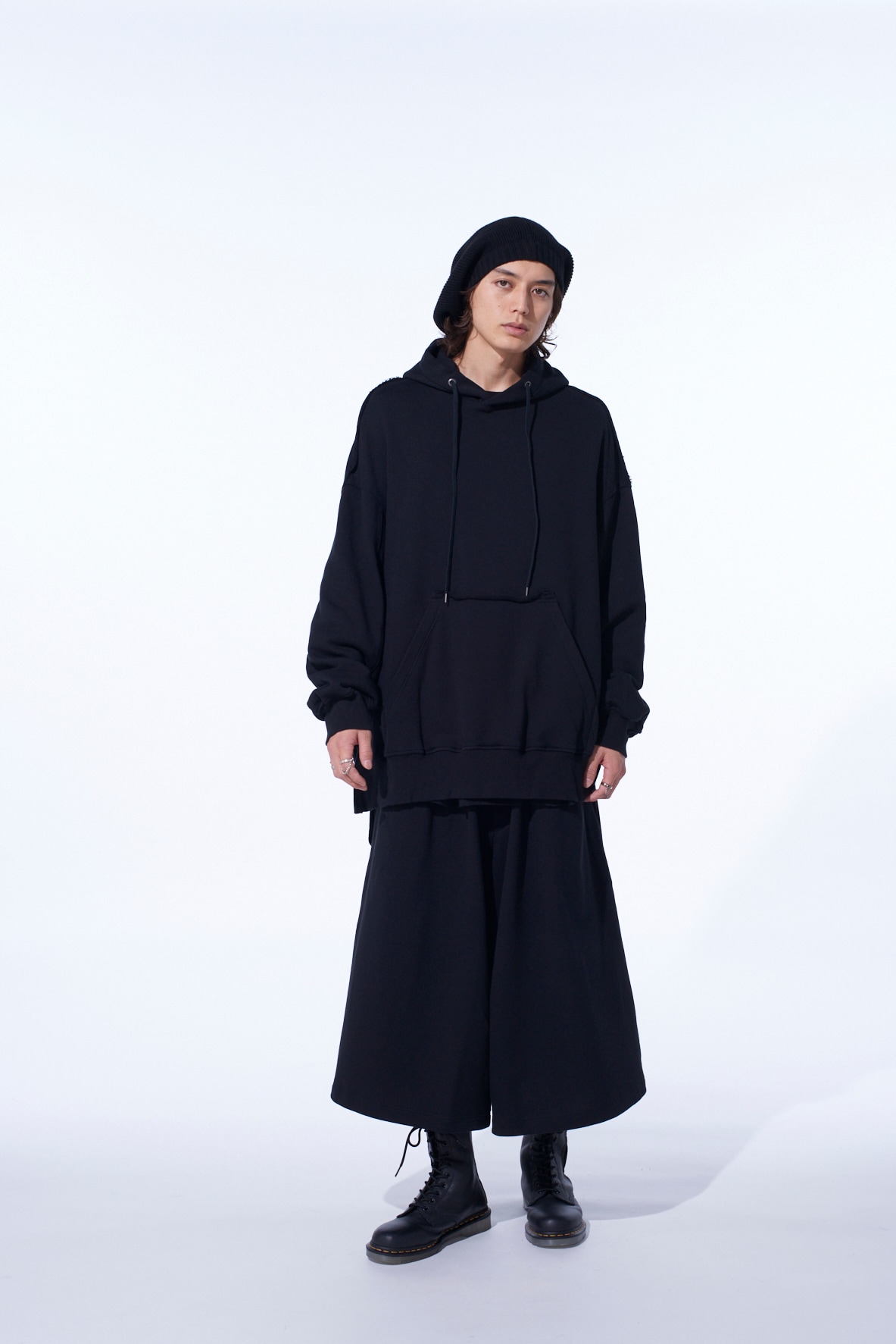 FRENCH TERRY SIDE ZIP HOODIE(M Black): S'YTE｜THE SHOP YOHJI YAMAMOTO