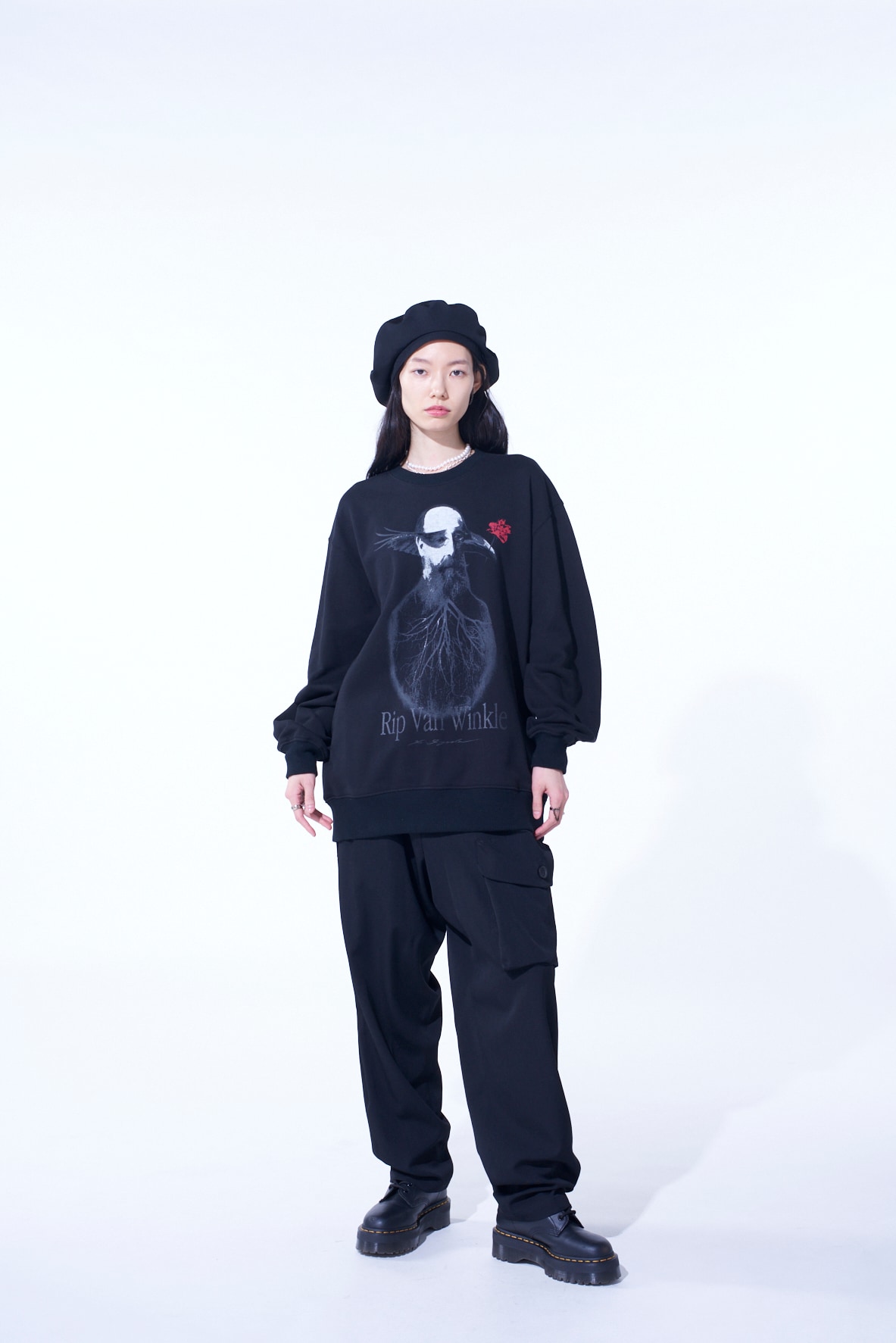 S'YTE x KOICHI IYODA ARTWORK PRINTED PULLOVER -Rip Van Winkle-(S