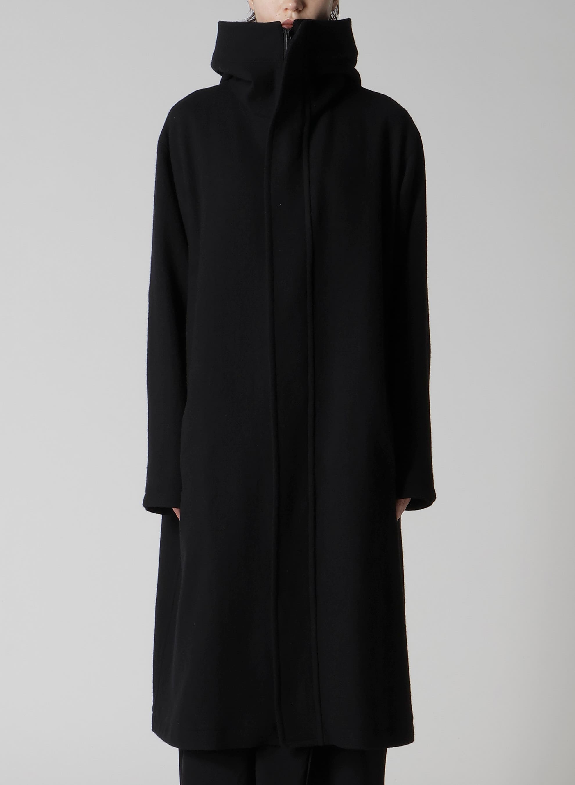 TOP VINTAGE FLANNEL HOODIE COAT(XS Black): Soldes｜THE SHOP YOHJI