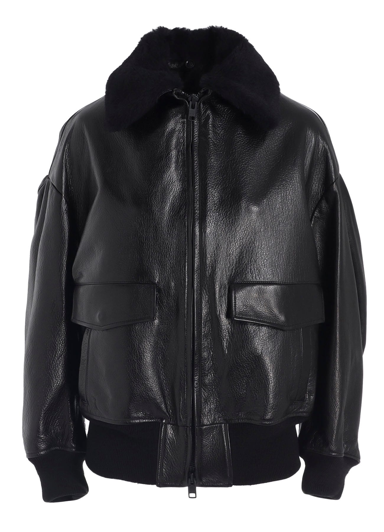 COW LEATER BLOUSON(XS Black): Y's｜THE SHOP YOHJI YAMAMOTO