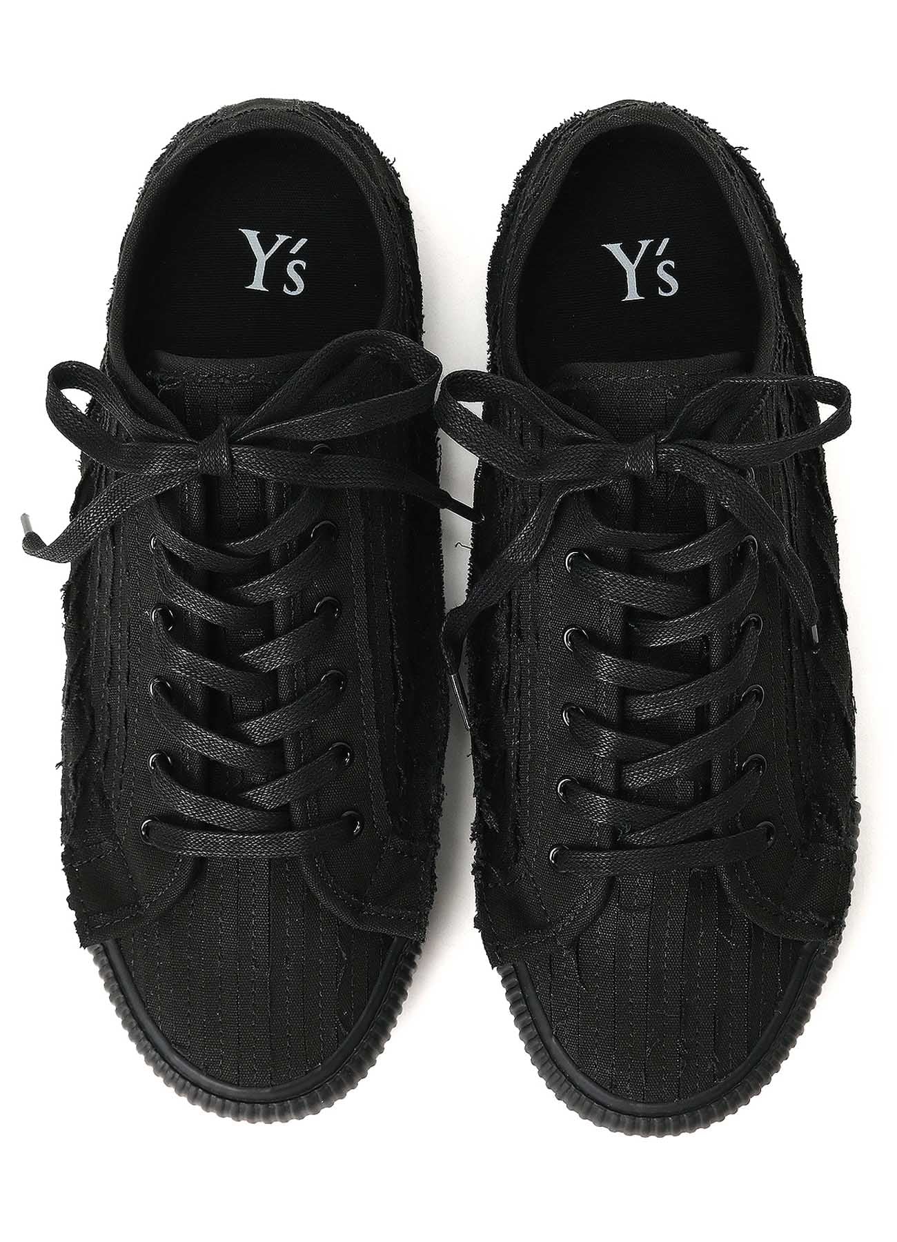 CUTTINGS CANVAS SNEAKER(22.5 Black): Vintage｜Special Price｜THE