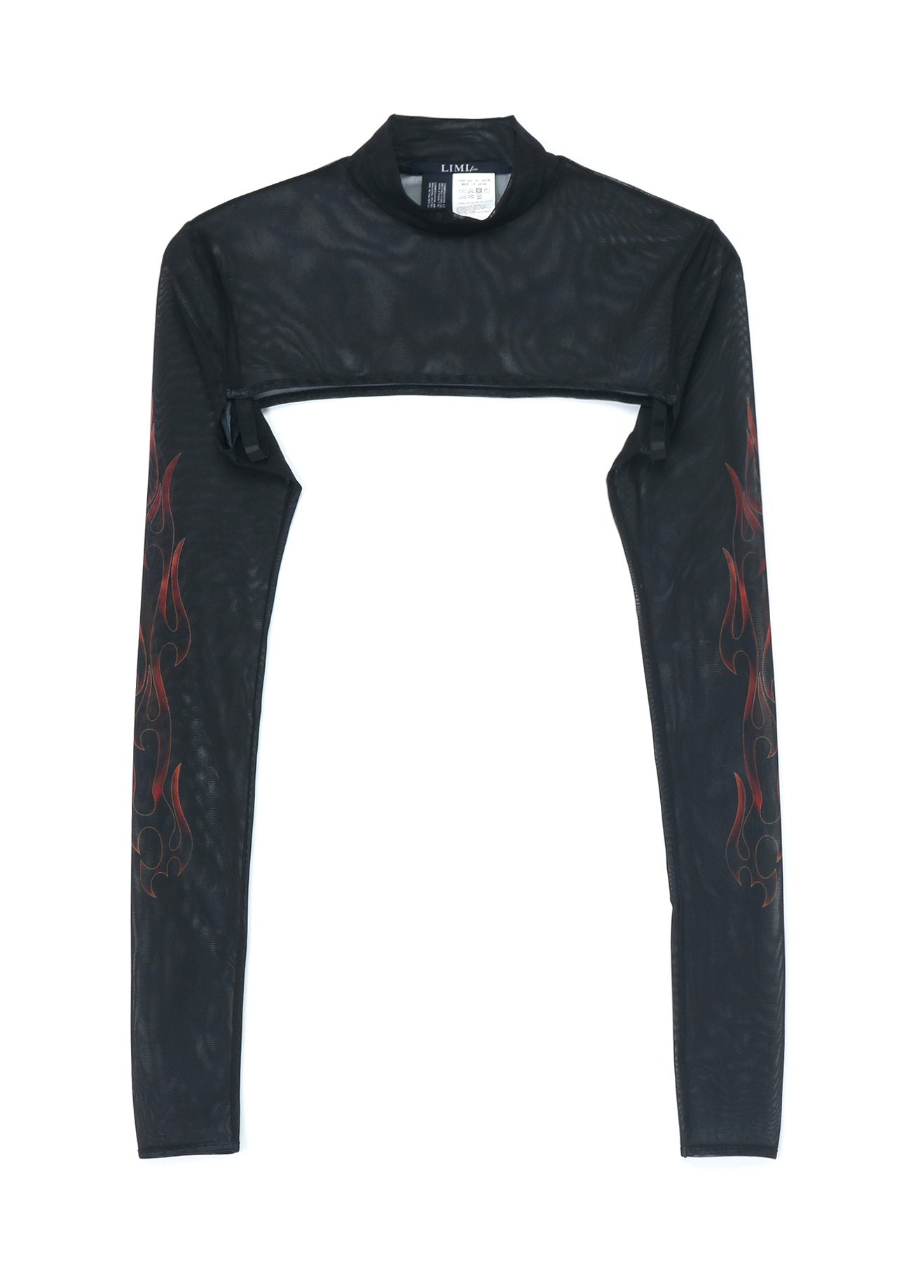FIRE PRINT EXTREME CROP TOP WITH MOCK TURTLENECK – THE SHOP YOHJI