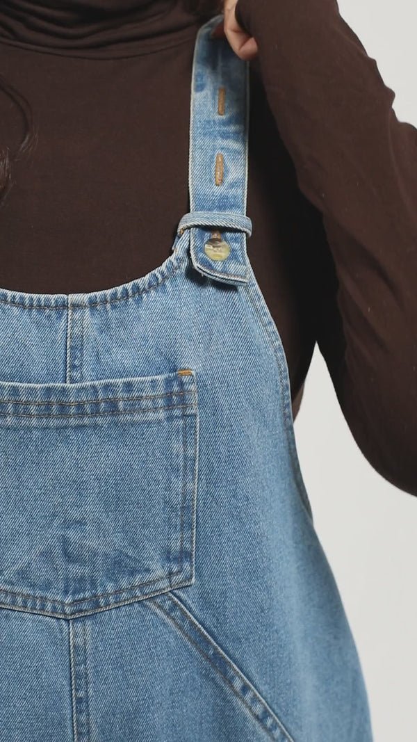 The Oversized Denim Dungaree - Women's – The Simple Folk
