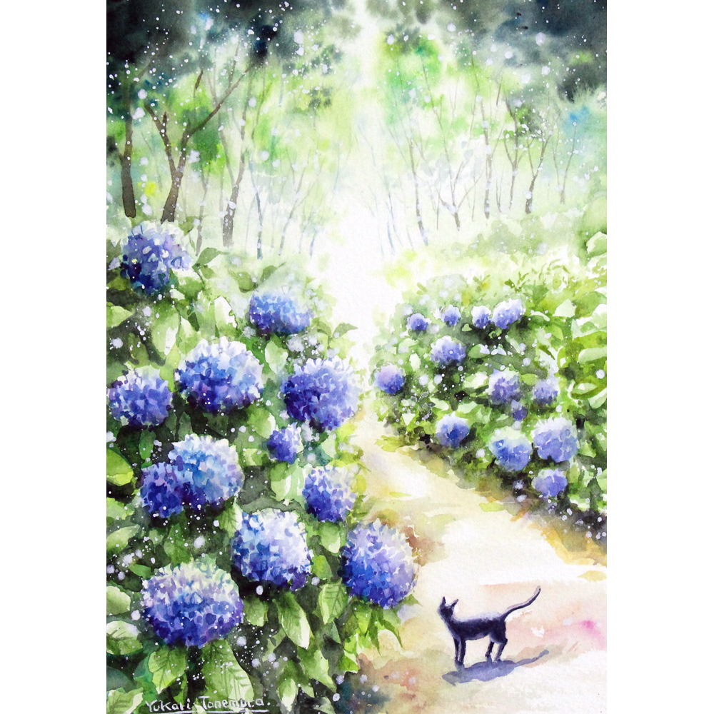 紫陽花の小径 | Yukari.Tanemura ｜インテリア絵画 アートの専門通販
