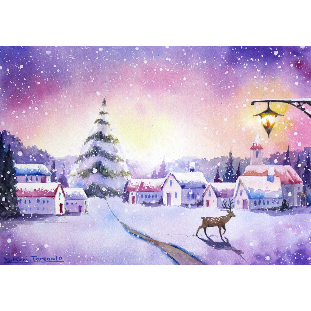 幸せな雪 | Yukari.Tanemura ｜インテリア絵画 アートの専門通販