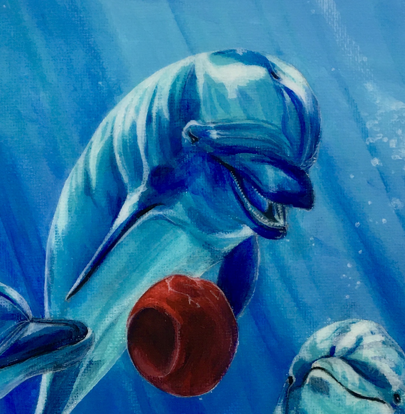 遊ぶイルカ達 | ファーレイ恵梨 ｜インテリア絵画 アートの専門通販