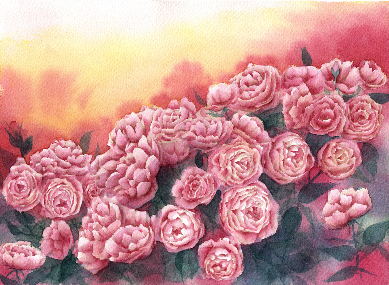 満開の薔薇 | Yukari.Tanemura ｜インテリア絵画 アートの専門通販