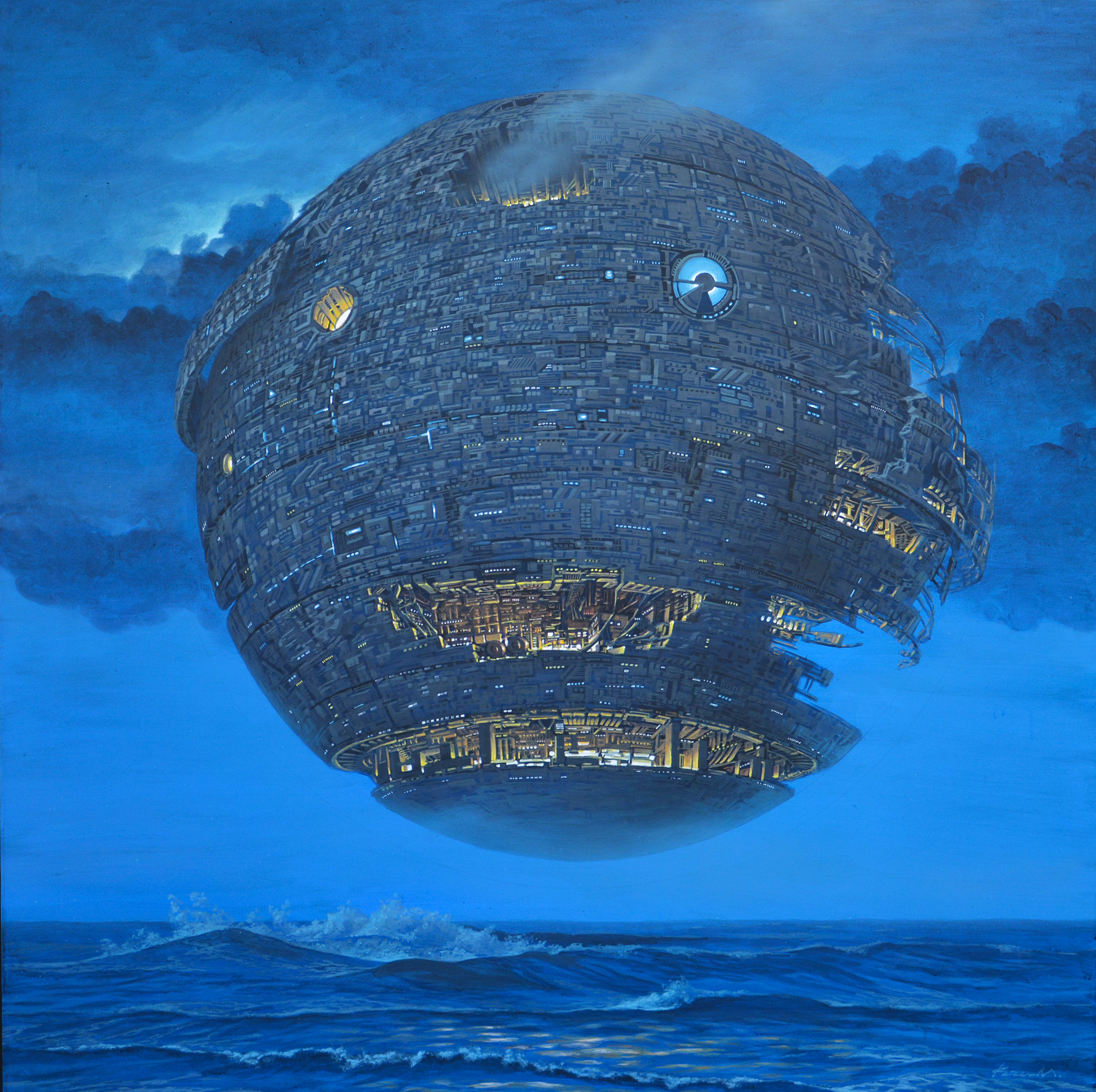 愚民の惑星・夜の海 | 米谷和明 ｜インテリア絵画 アートの専門通販