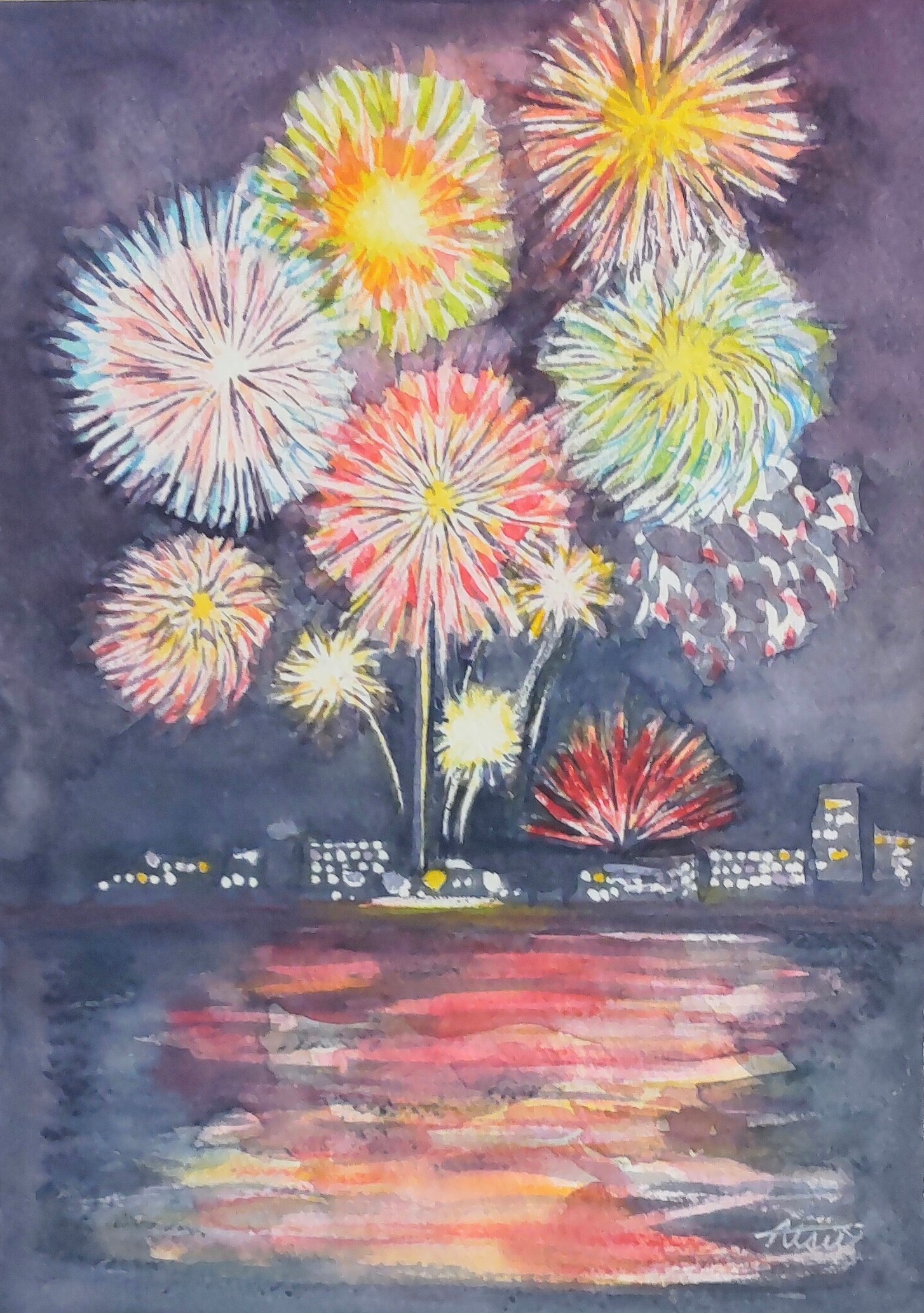 花火 | Atsu ｜インテリア絵画 アートの専門通販 thisisgallery