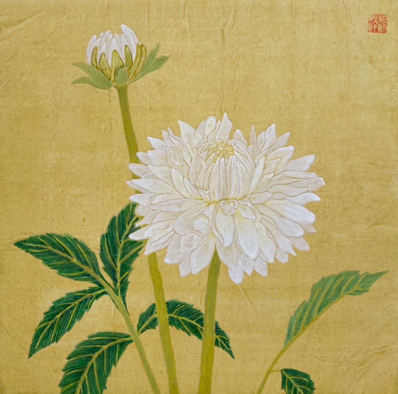 白いダリア | Rena ｜インテリア絵画 アートの専門通販 thisisgallery