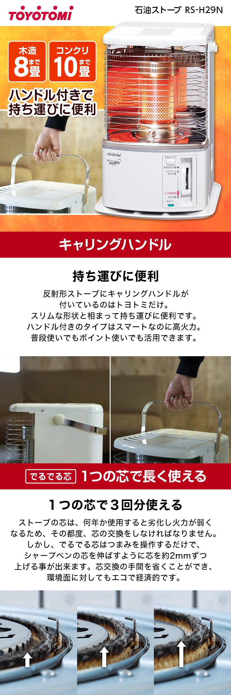 TOYOTOMI RS-H29N [石油ストーブ (木造8畳/コンクリ10畳まで)] | 激安