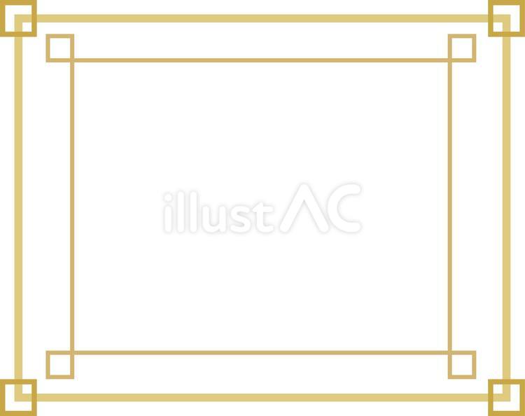 シンプル金色フレーム6イラスト - No: 25490905｜無料イラスト・フリー