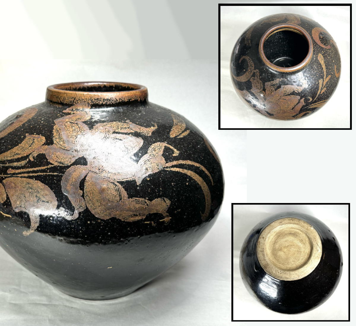 ⭐枯淡！江戸時代 染付花鳥紋様壺 瓶 古美術品 コレクション骨董品