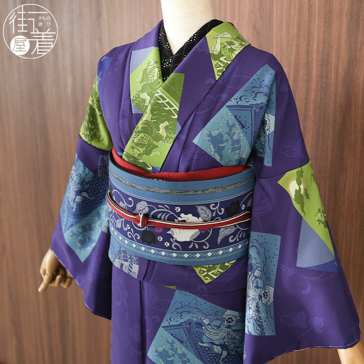 楽天市場】[洗える着物 袷 小紋 日本製 ] 撫松庵 仕立て上がり きもの