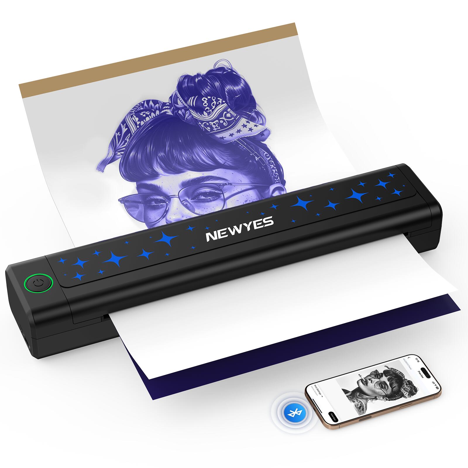 タトゥースタジオ用プリンター ミントグリーン タトゥースタジオ用