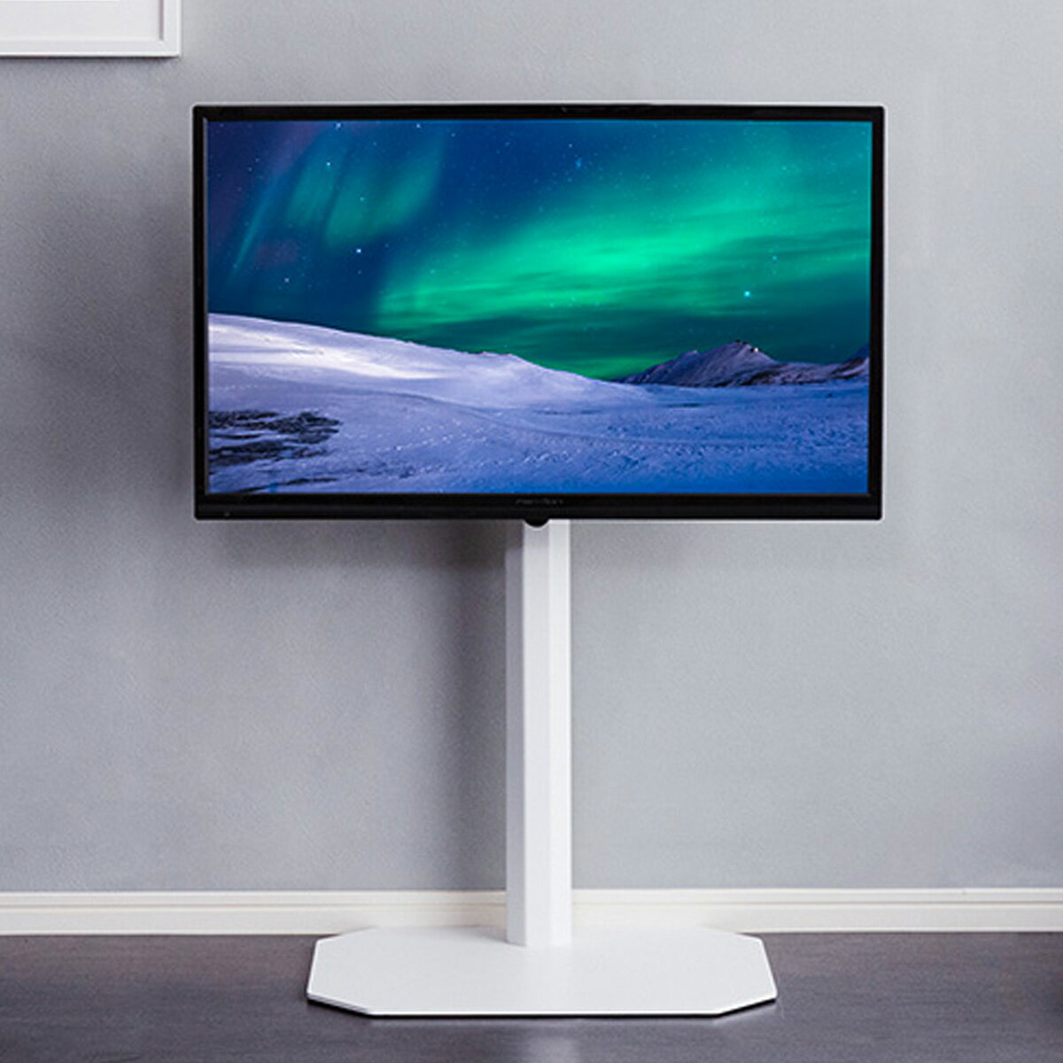 場所を選ばない自立式 首振り壁寄せテレビスタンド ロータイプ （OTG