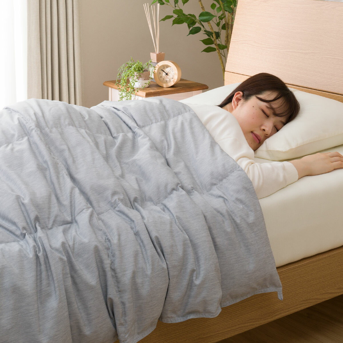 洗えるダウンケット 羽毛肌掛けふとん ダブル(NT i GYプレーンD) 【1年