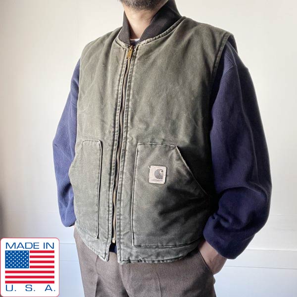 楽天市場】カーハート CARHARTT（カラーグリーン）（ベスト・ジレ