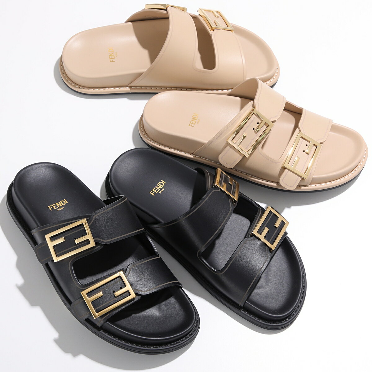 フェンディ 厚底 サンダル ウェッジソール クロスベルトサンダル35 1/2