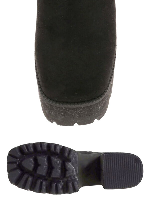 EMODA エモダ 厚底 ブーツ スクエア フィット ロング ブーツ ニーハイ