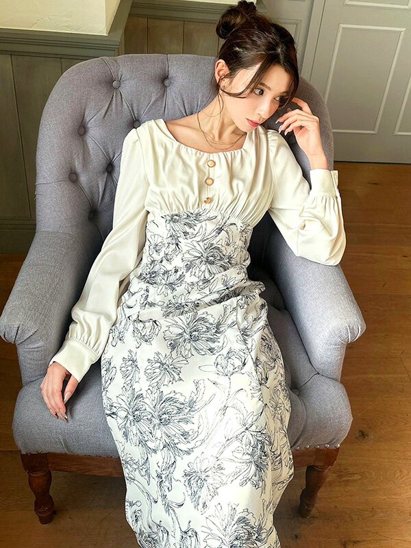 RESEXXY リゼクシー フロント ギャザー マーメイド ワンピース 春 夏