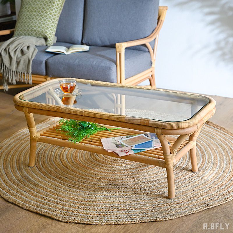 楽天市場】籐製 ラタン（センターテーブル・ローテーブル｜テーブル
