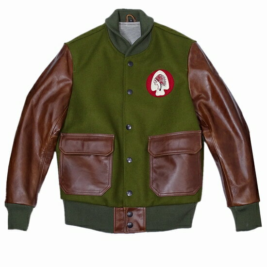 楽天市場】スタジャン 袖革（素材（生地・毛糸）本革）の通販