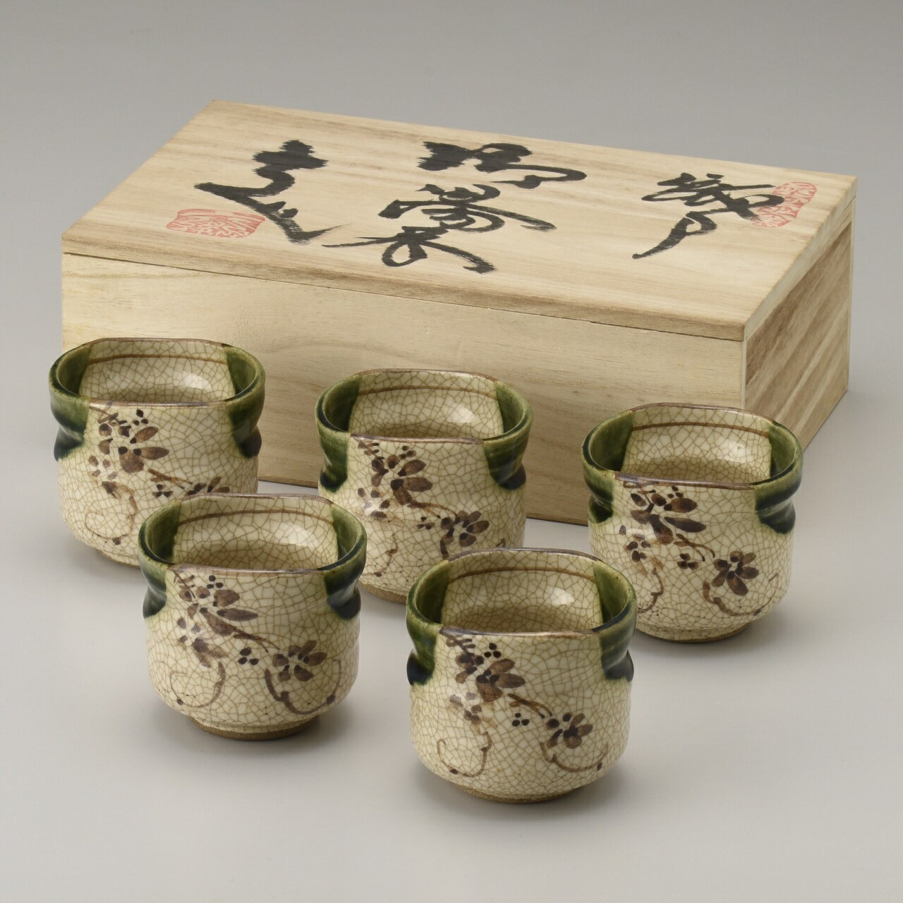 楽天市場】織部 美濃焼（湯呑みセット｜茶道具・湯呑・急須