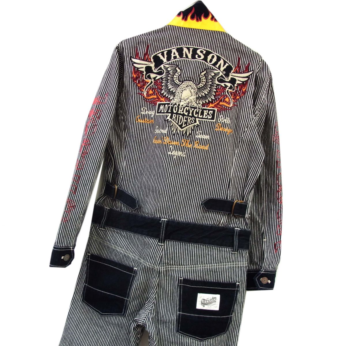 楽天市場】vanson つなぎ ヒッコリー（メンズファッション）の通販