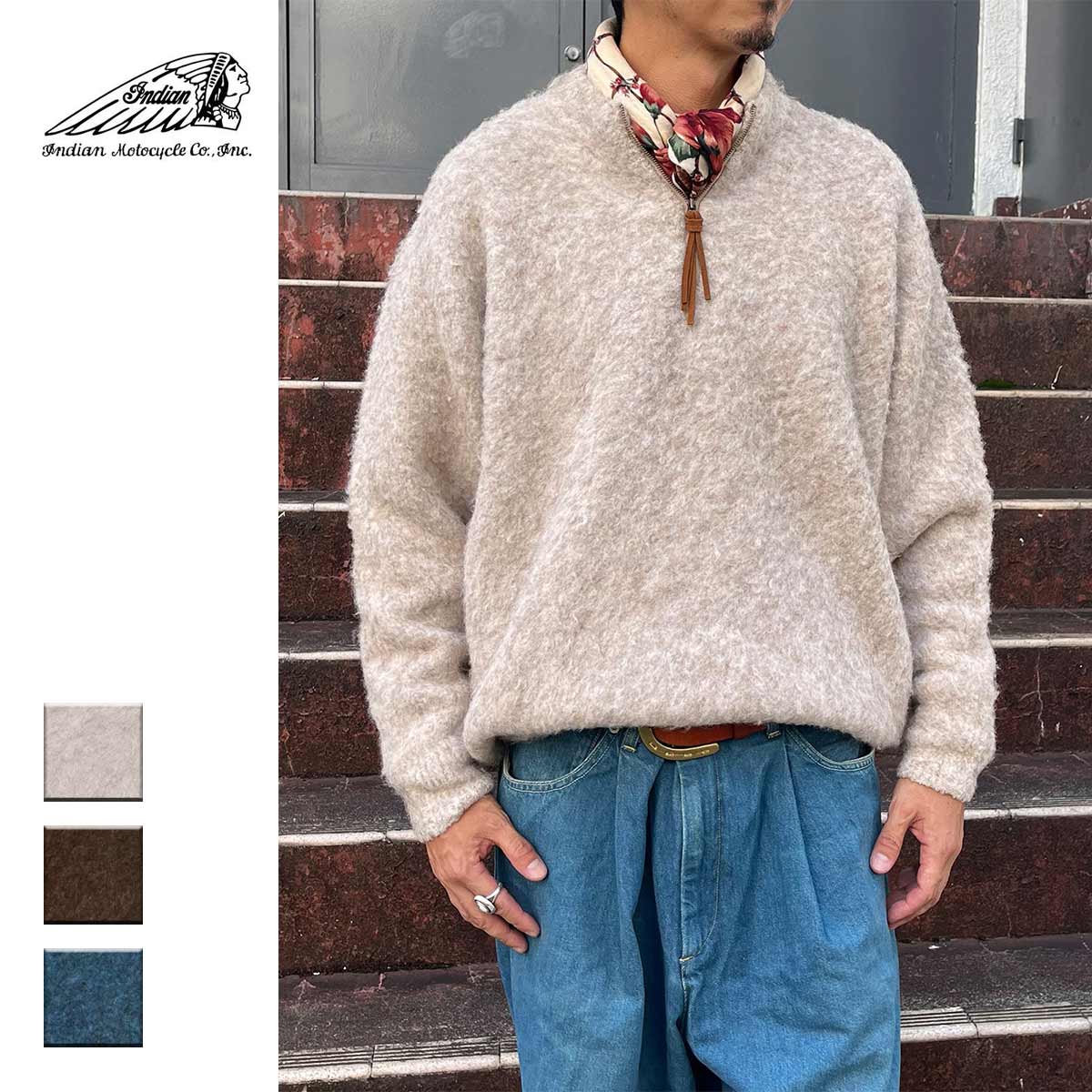 楽天市場】インディアンモーターサイクル（ニット・セーター｜トップス